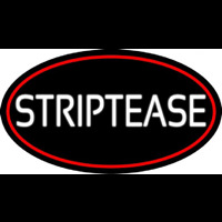 Striptease With Red Border Neonskylt