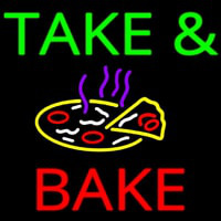 Take And Bake Pizza Logo Neonskylt