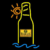 Tequiza Tropical Sun Bottle Beer Sign Neonskylt