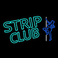 Turquoise Strip Club Neonskylt