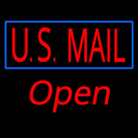 Us Mail Script1 Open Neonskylt