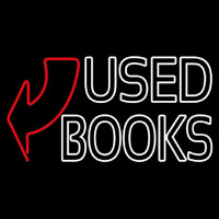 Used Books With Arrow Neonskylt