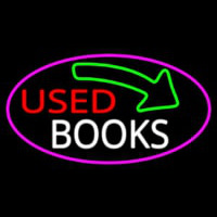 Used Books With Arrow Neonskylt