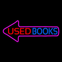 Used Books With Arrow Neonskylt