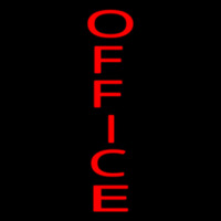 Vertical Red Office Neonskylt