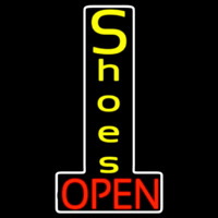 Vertical Shoes Open Neonskylt