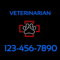 Veterinarian With Phone Number Neonskylt