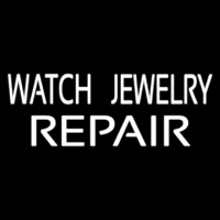 Watch Jewelry Repair Block White Neonskylt