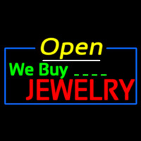 We Buy Jewelry Open Neonskylt