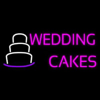 Wedding Cakes In Pink Neonskylt