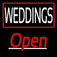 Weddings Script2 Open Neonskylt