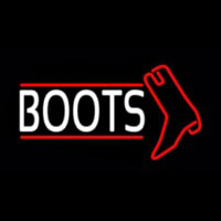 White Boots With Logo Neonskylt