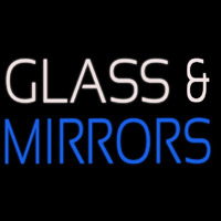 White Glass And Blue Mirrors Neonskylt