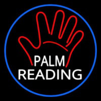 White Palm Reading Border Neonskylt