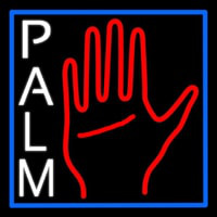 White Palm With Logo Neonskylt