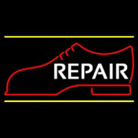 White Repair Shoe Logo Neonskylt