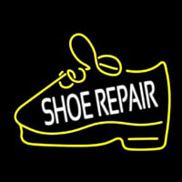 White Shoe Repair Yellow Shoe Neonskylt