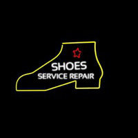 White Shoe Service Repair Neonskylt