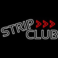 White Strip Club Neonskylt