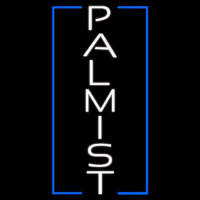 White Vertical Palmist Neonskylt