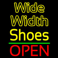 Wide Width Shoes Open Neonskylt