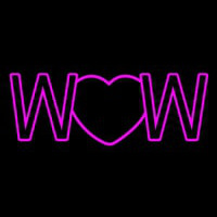 Wow With Heart Neonskylt