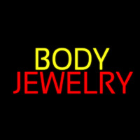 Yellow And Red Body Jewelry Neonskylt