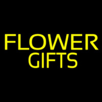 Yellow Flower Gifts In Block Neonskylt