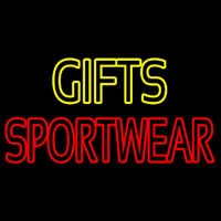 Yellow Gifts Red Sportswear Neonskylt