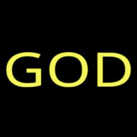 Yellow God Block Neonskylt