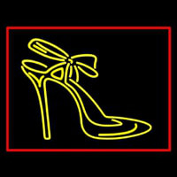 Yellow High Heels With Ribbon Neonskylt