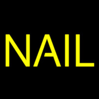 Yellow Nail Block Neonskylt