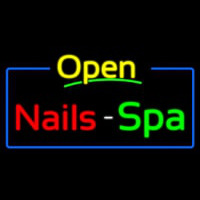 Yellow Nails Spa Open Neonskylt