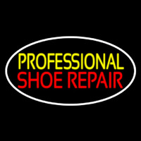 Yellow Professional Red Shoe Repair Neonskylt