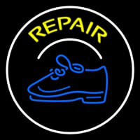 Yellow Repair Shoe With Border Neonskylt