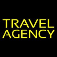 Yellow Travel Agency Neonskylt