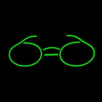 Green Glasses Logo Neonskylt