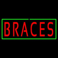 Red Braces Green Border Neonskylt