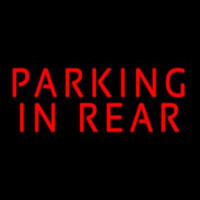 Red Parking In Rear Neonskylt