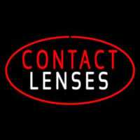 Contact Lenses Oval Red Neonskylt