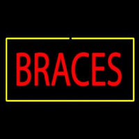 Red Braces Yellow Border Neonskylt