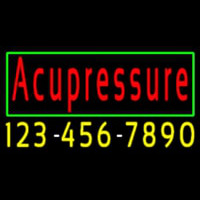 Red Acupressure With Phone Number Neonskylt