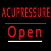 Acupressure Open White Line Neonskylt