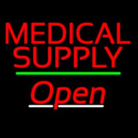 Medical Supply Open Green Line Neonskylt