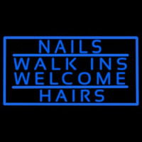 Nails Walk Ins Welcome Hairs Neonskylt