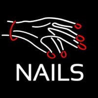 Nails With Hand Logo Neonskylt