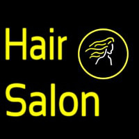 Yellow Hair Salon Neonskylt