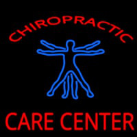 Chiropractic Care Center Human Logo Neonskylt