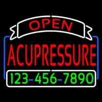 Red Acupressure With Phone Number Neonskylt