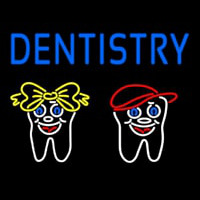 Dentistry With Teeth Logo Neonskylt